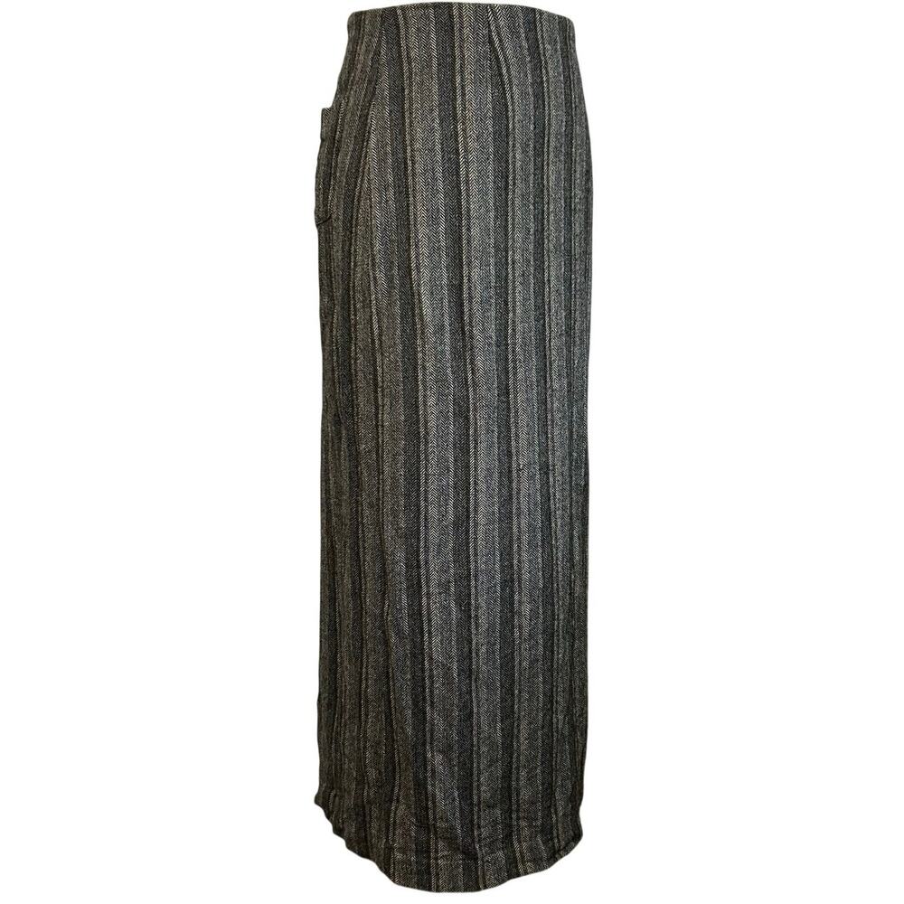 VTG Newport News Gray Rayon Wool Blend Pencil Skirt Minimalist 90s Size 8 Grunge - Picture 9 of 15